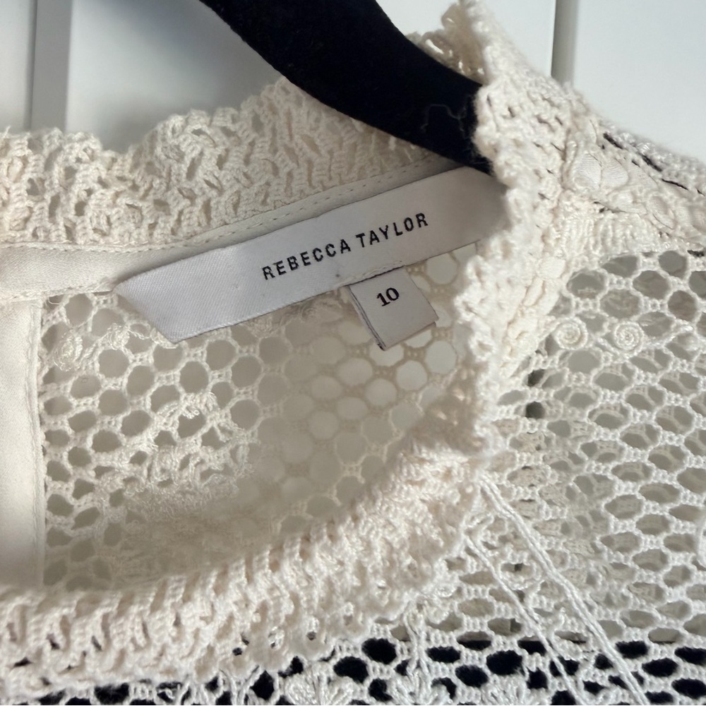 Rebecca Taylor Ivory Lace Blouse | 10 - Picture 5 of 9